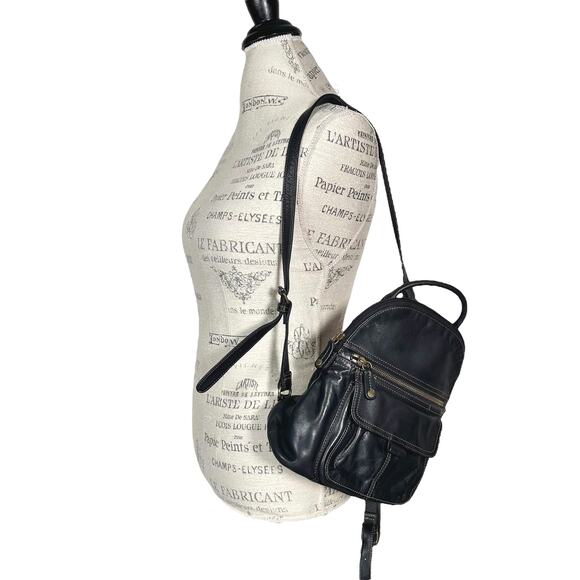 Fossil | Women | Black Soft Leather Minimal Mini Backpack Purse | One Size main image 11